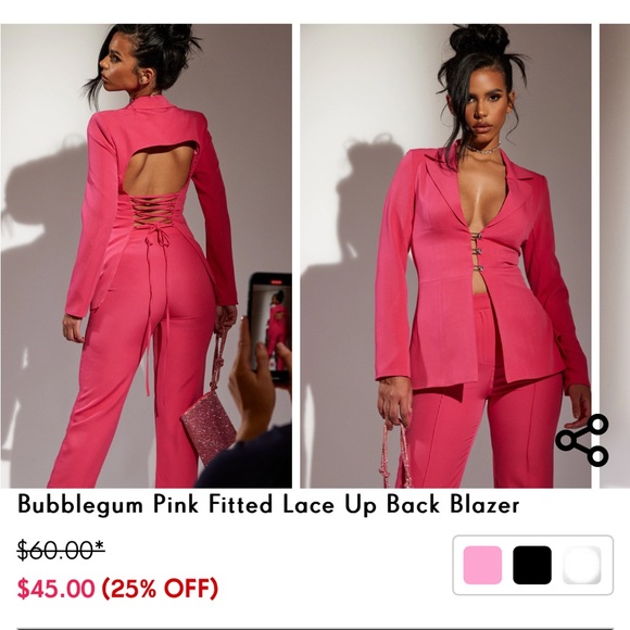 Pink corset blazer Clearance